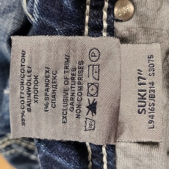 SILVER SUKI 32x29 WOMENS GIRLS PRE-OWNED FADED DISTRESSED DENIM BLUE JEANS - Picture 7 of 8